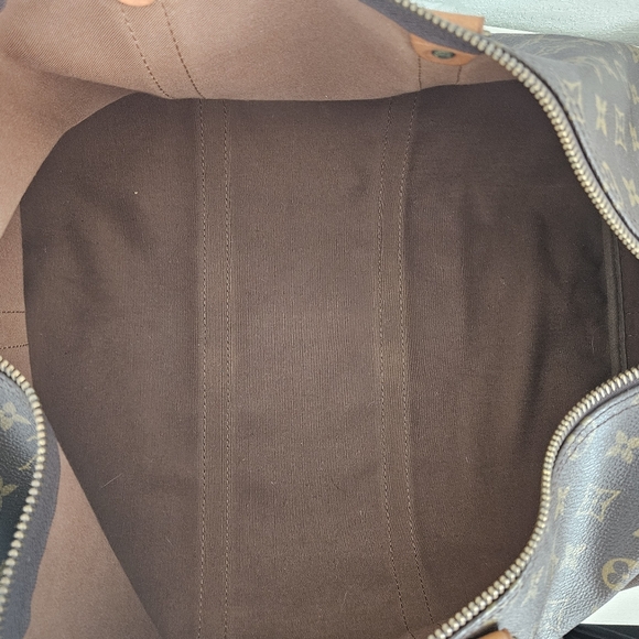 Authentic LOUIS VUITTON Monogram Keepall 50 Bandouliere Duffel Bag - Picture 10 of 16